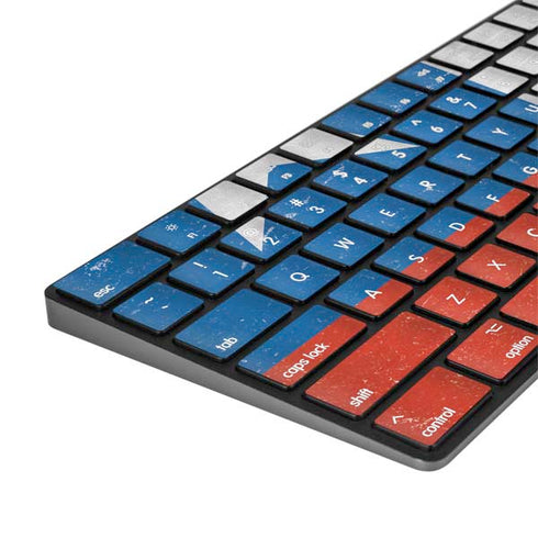 Chile Flag Distressed Magic Keyboard with Numeric Keypad Skin